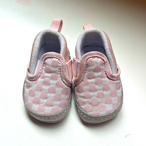 Baby pink Checkered vans
